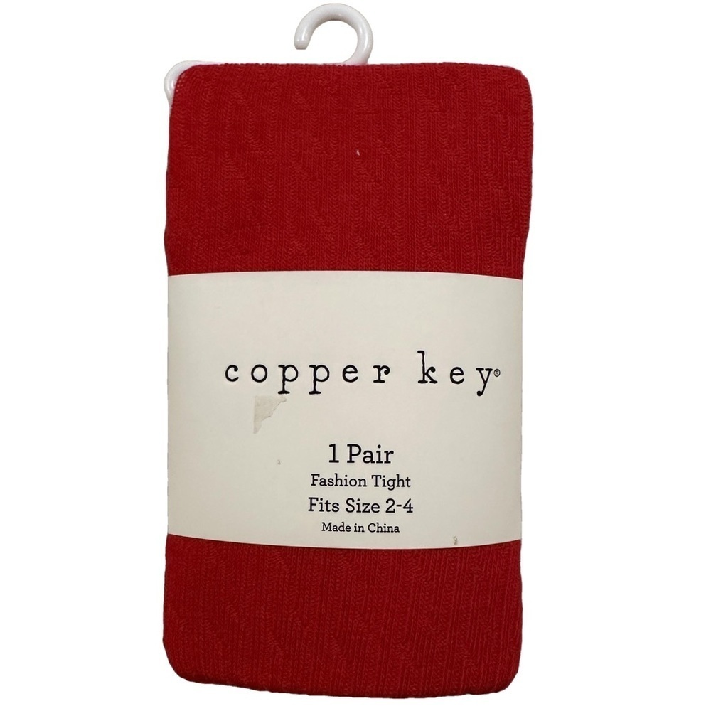 Copper Key Red Tights Size 2-4